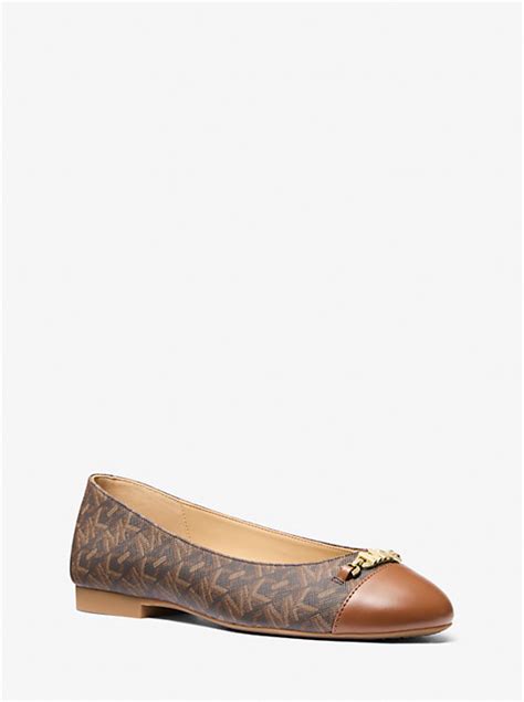 caramel color flats michael kors